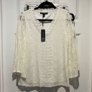 Cable & Gauge Lace Blouse